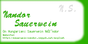 nandor sauerwein business card